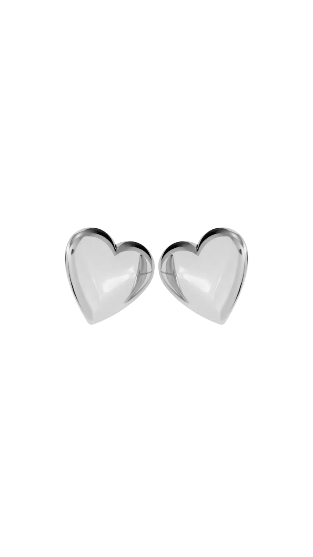 Marni Oversized Heart Silver Studs